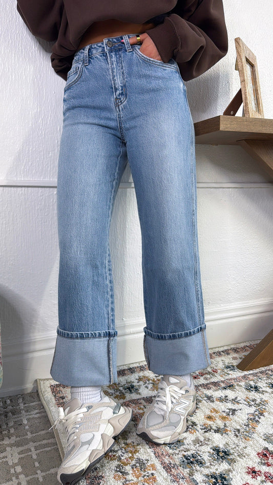 Jaxon Baggy High Rise Denim, VERVET