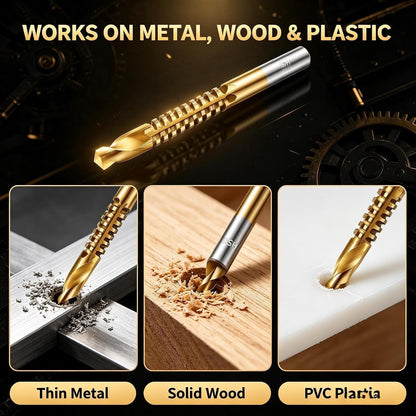 6-Piece M35 Cobalt Drill Bit Set – Precision High-Speed Steel for Metal & DIY