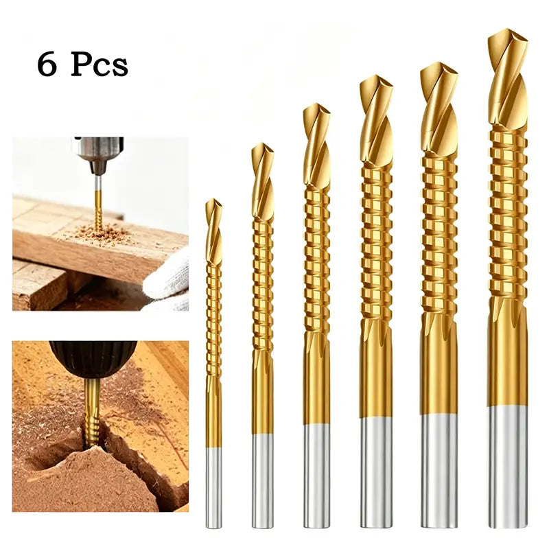 6-Piece M35 Cobalt Drill Bit Set – Precision High-Speed Steel for Metal & DIY