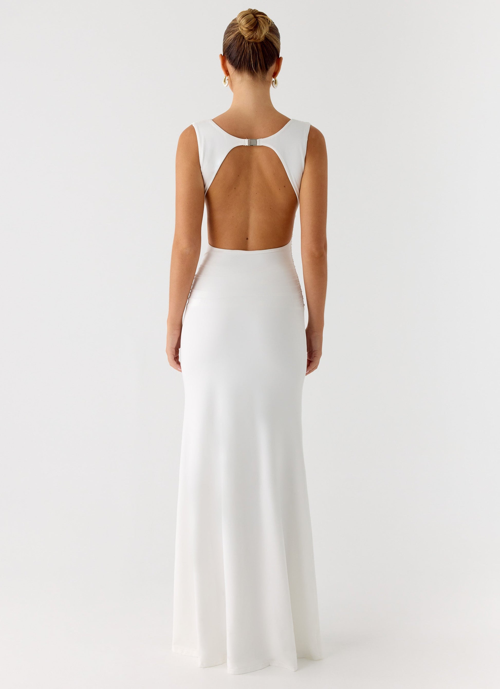 Cherry Sky Maxi Dress - White