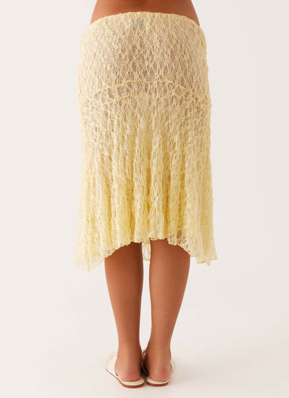 Destiny Midi Skirt - Yellow