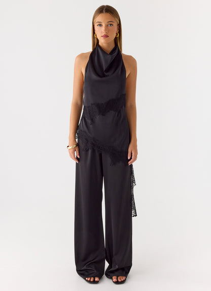Emilee Cowl Top - Black