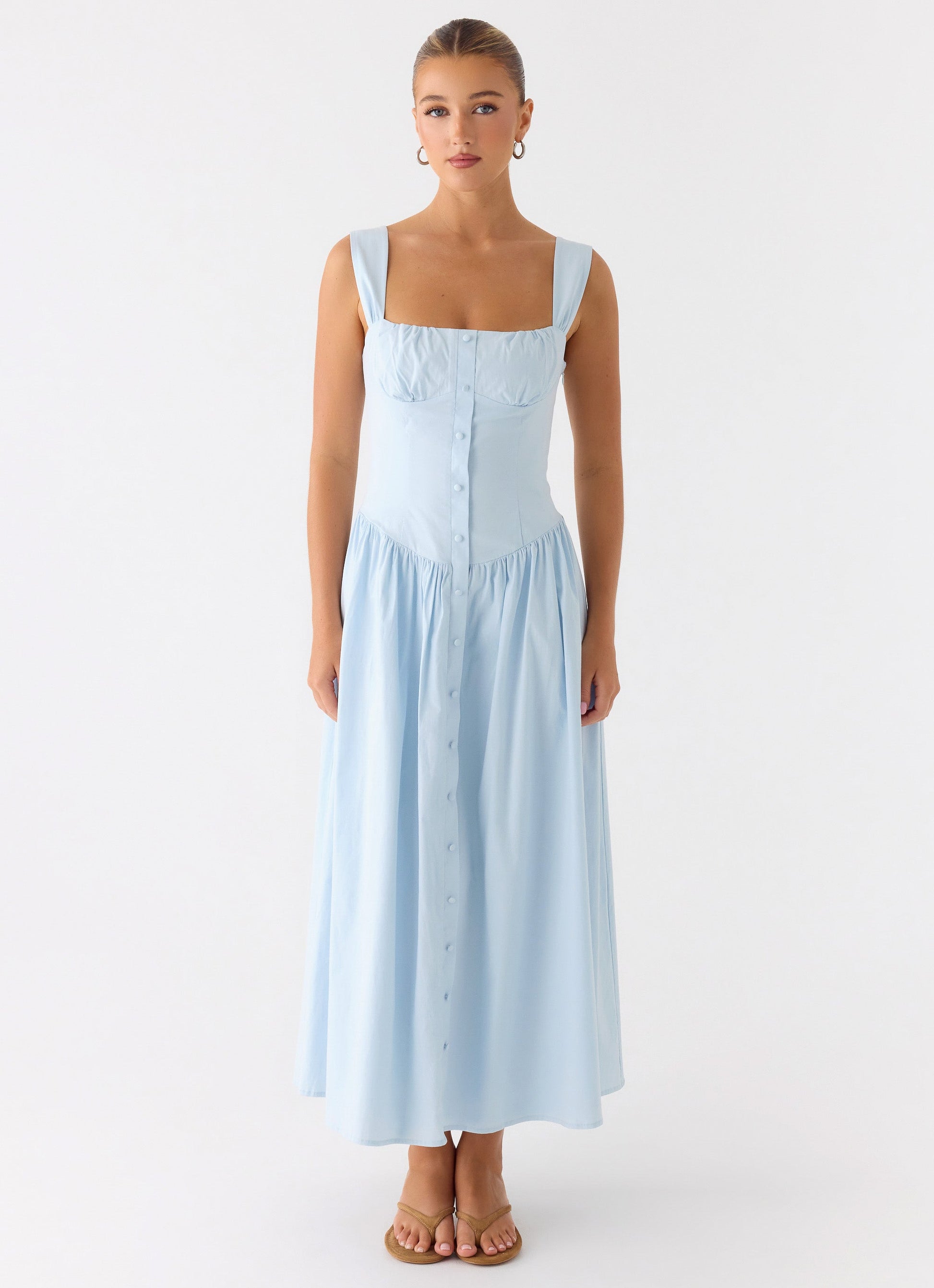 Emmalina Midi Dress - Blue