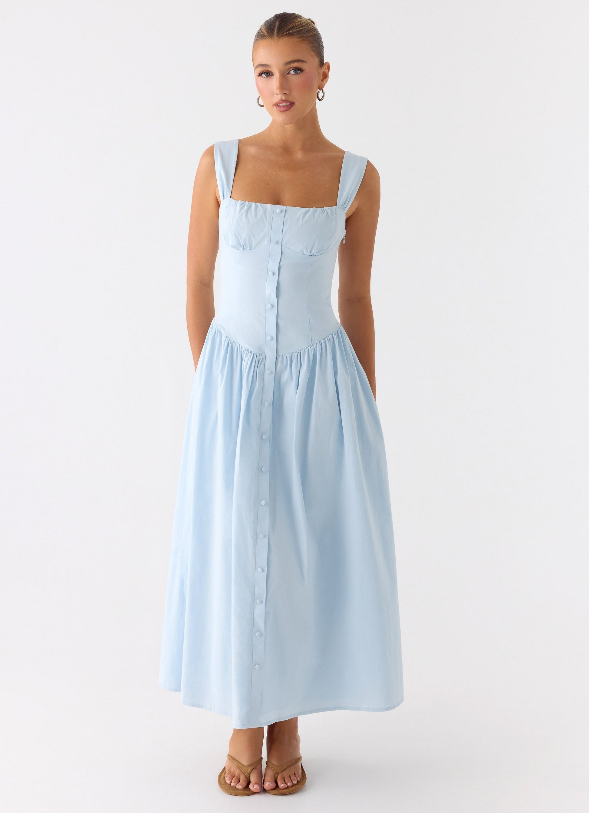 Emmalina Midi Dress - Blue