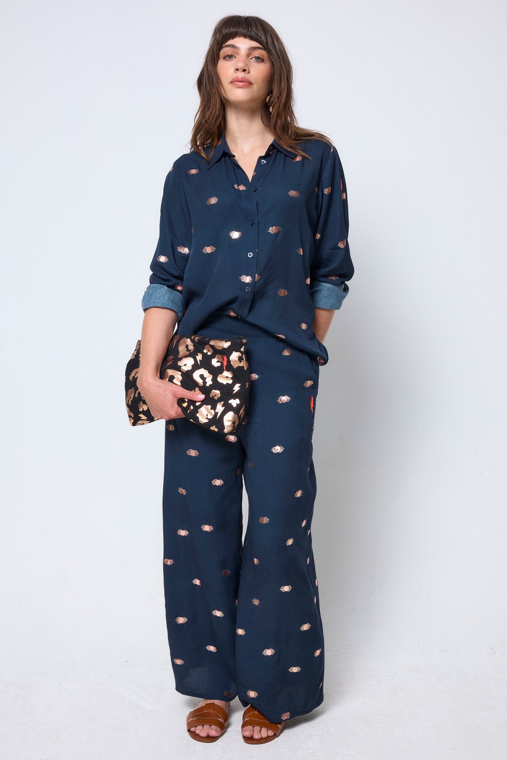 Navy with Gold Foil Shirt