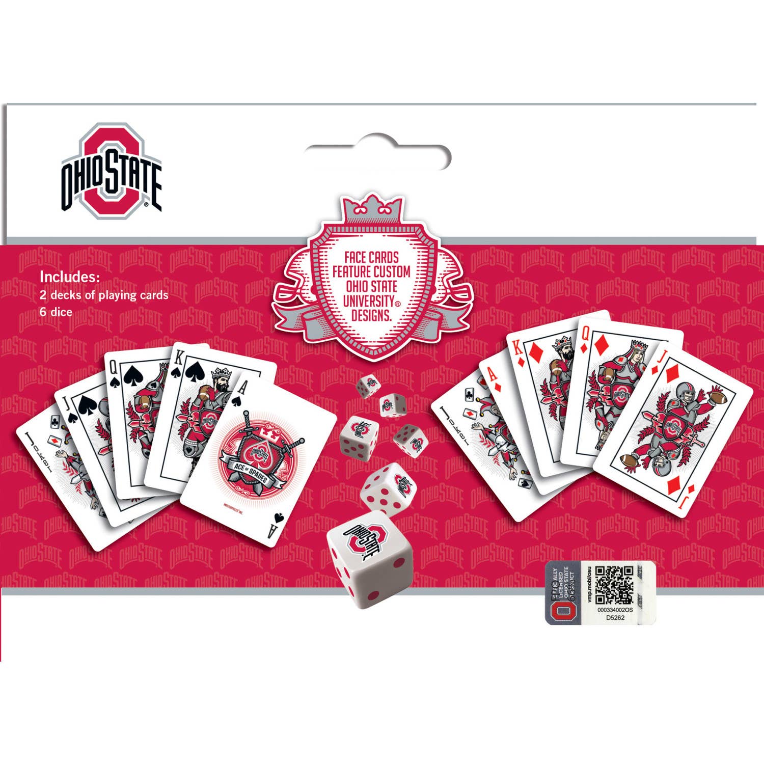 Ohio State Buckeyes - 2-Pack Playing Cards & Dice Set